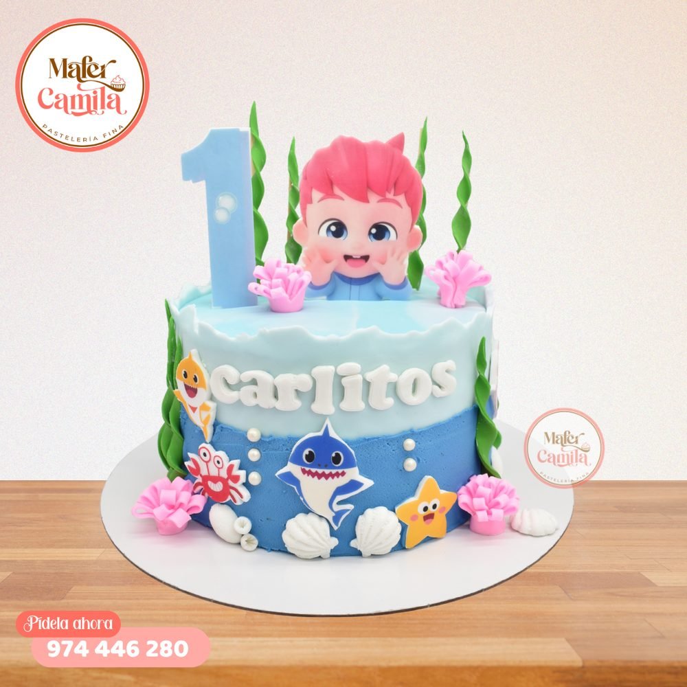 Torta Baby Shark y Bebe Finn #5